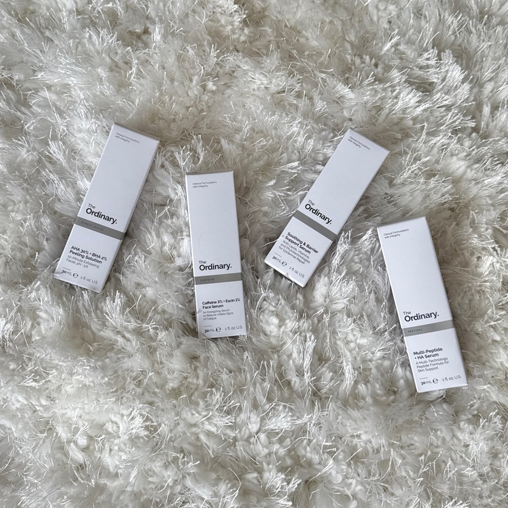 NEW The Ordinary Bundle Multi-Peptide HA Serum AHA BHA caffeine escin soothing